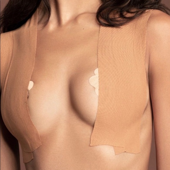 New Body Tape Light Brown/Cappuccino + Satin Nipple Covers  4 rolls included - Picture 3 of 6